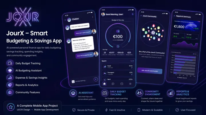 JourX: AI budgeting & savings app